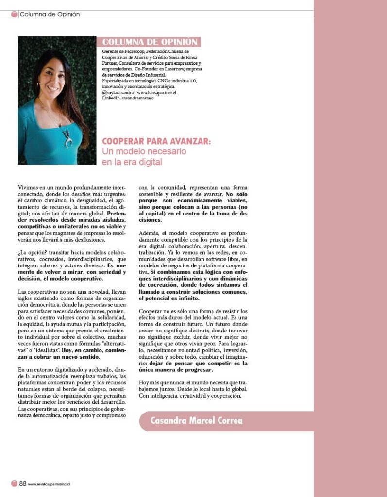 Casandra Marcel Cooperar para avanzar